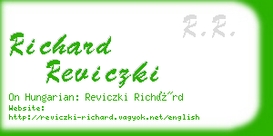richard reviczki business card
